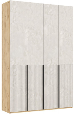 Марвэл Шкаф 4-х створчатый 1600, с доп.ящиками, Дуб крафт/Мальта