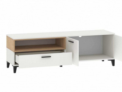 НМ 013.44 тумба ТВА Bergen белый/Дуб Бунратти