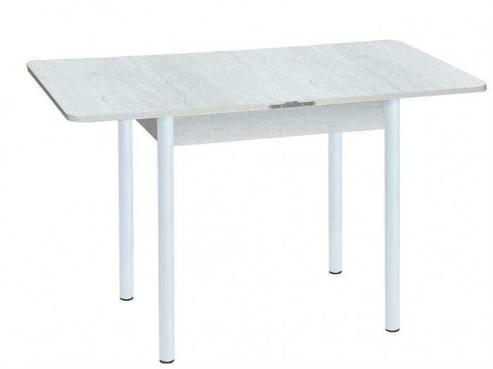 Эко 80х60 стол обеденный раскладной / бетон белый/белый