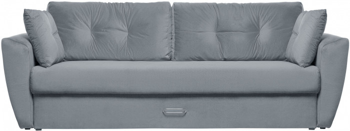 Диван-кровать Амстердам Люкс, 150х195, еврокнижка, пружинный блок, велюр, серый