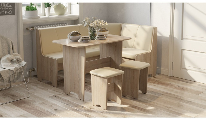 Техас Кухонный уголок Исп.1 (Венге/Экокожа коричневая)