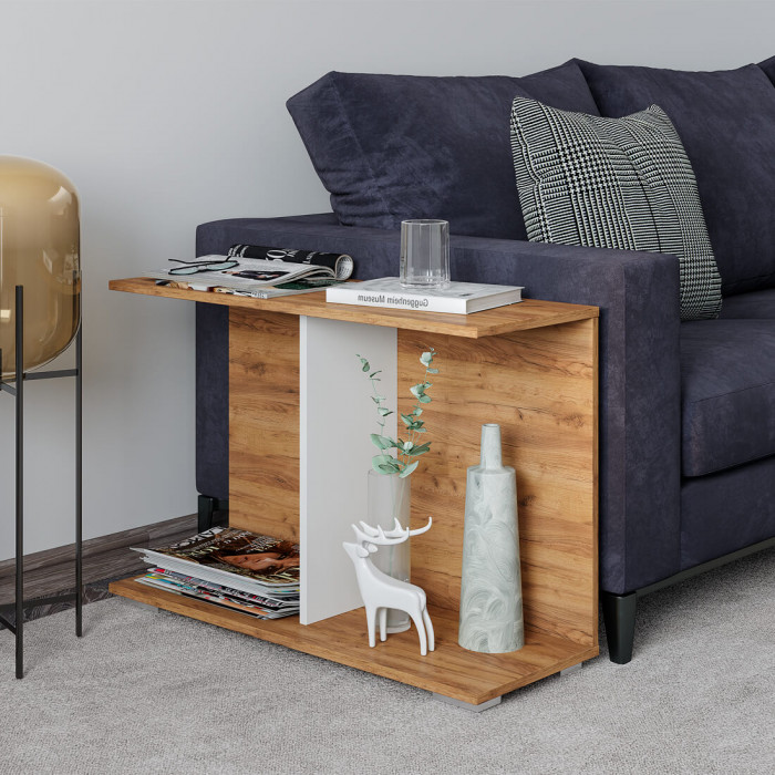 Полка Ион 3 крафт/белый