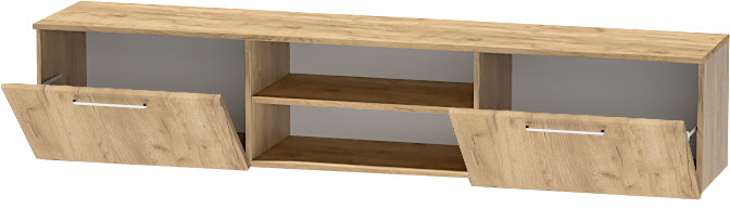 Тумба-2 под ТВ подвесная "Иннэс-7", Дуб крафт золотой