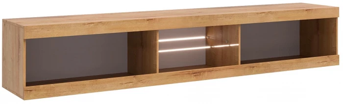 Прага Модульная Гостиная, вариант №3, Дуб Вотан/Черный глянец