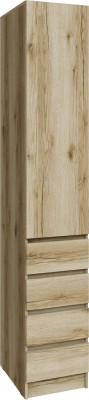 Шкаф Мадрид (0,4) с 4 ящ. без ручек, Дуб делано