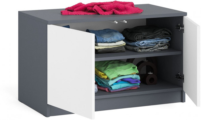 Мори Тумба/антресоль МА900.1, графит/белый