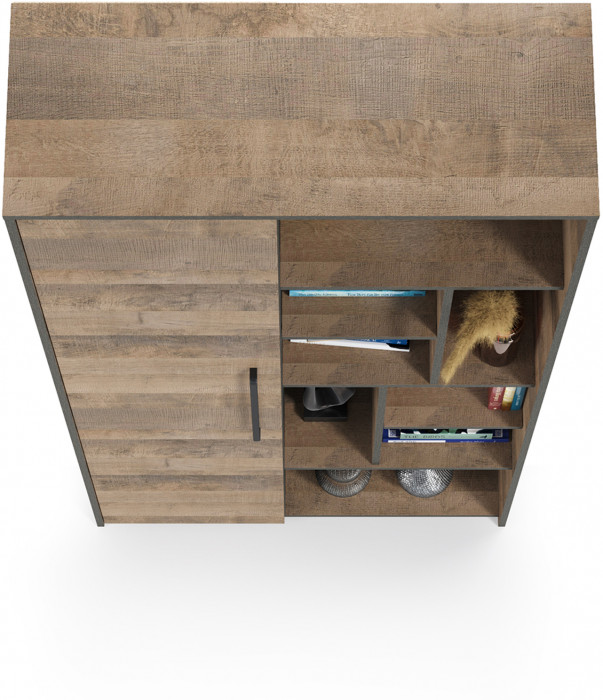 Трувор 13.206 Шкаф-стеллаж, дуб гранж песочный/интра