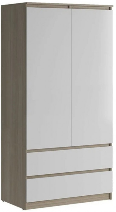 Челси Шкаф 2-х створчатый комбинированный (Графит, Графит)
