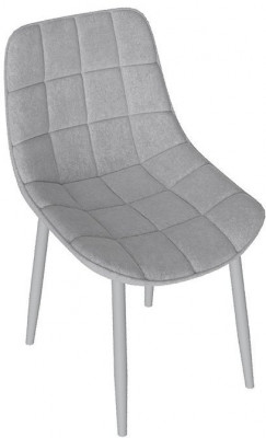 BOSTON Стул (Белый муар/Велюр V005 светло-бежевый)