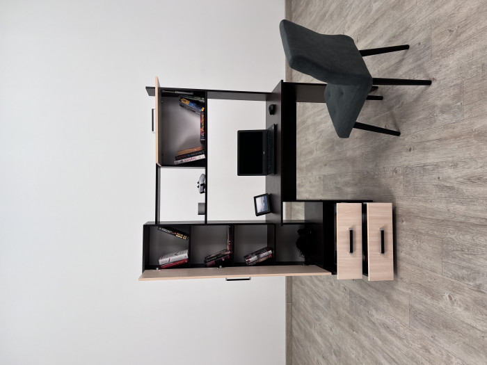 Компьютерный стол Квартет-9, Дуб крафт табачный/Дуб крафт белый