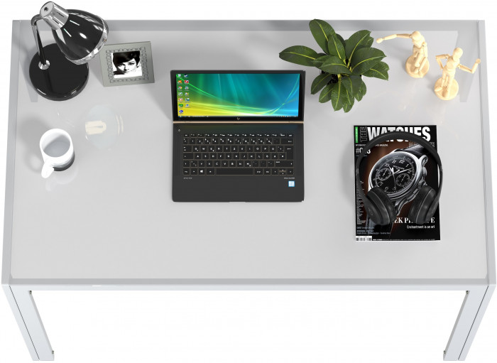 Обеденный стол Мебель--24 DT-1481, цвет белый, ШхГхВ 120х70х75 см., столешница закалённое стекло 6 мм., максимальная нагрузка 80 кг.