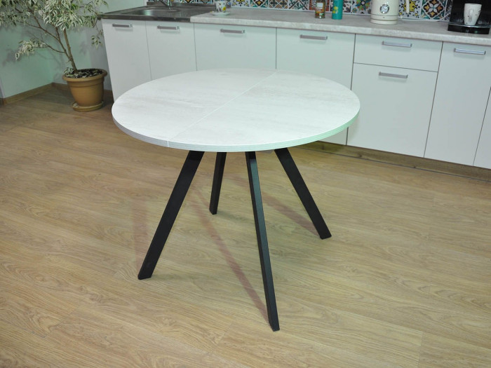 Обеденная группа Нарди / Стул Х 4 шт. / Бетон белый/черный / бид  36