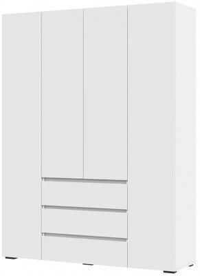 Хелен ШК 05 Шкаф 4х створчатый с ящиками (1600х2080х460) белый/белый