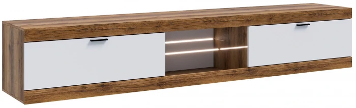 Прага Модульная Гостиная, вариант №3, Дуб Делано/Белый глянец