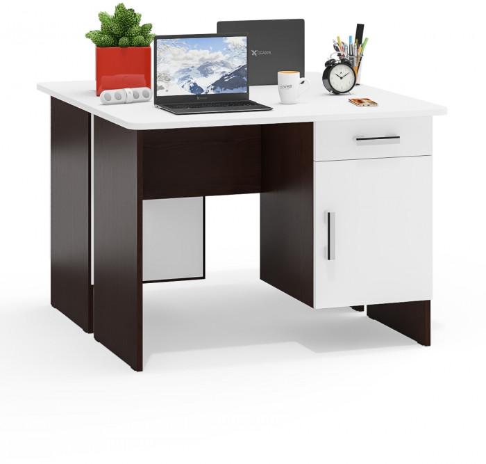 Два стола письменных С-МД-1-09, венге/белый шагрень