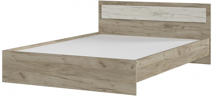 ГАРМОНИЯ КР 602 кровать (1,452х0,7х2,032) дуб крафт белый/дуб крафт серый