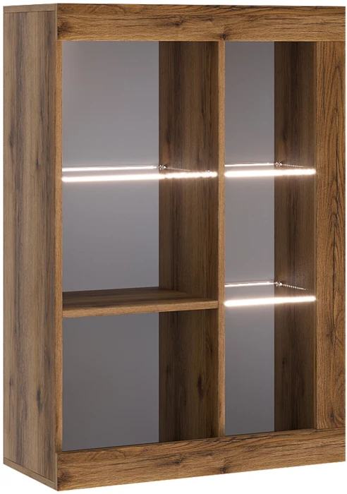 Прага Модульная Гостиная, вариант №3, Дуб Делано/Черный глянец