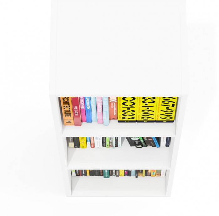 Лидер-8 Модуль Полка, цвет белый шагрень, ШхГхВ 115х30х40 см., может крепиться горизонтально или вертикально, можно ставить на пол, как стеллаж