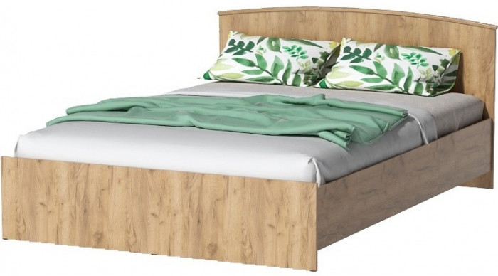 Кровать арт.032, низкий щиток, 160 (Дуб белфорт)