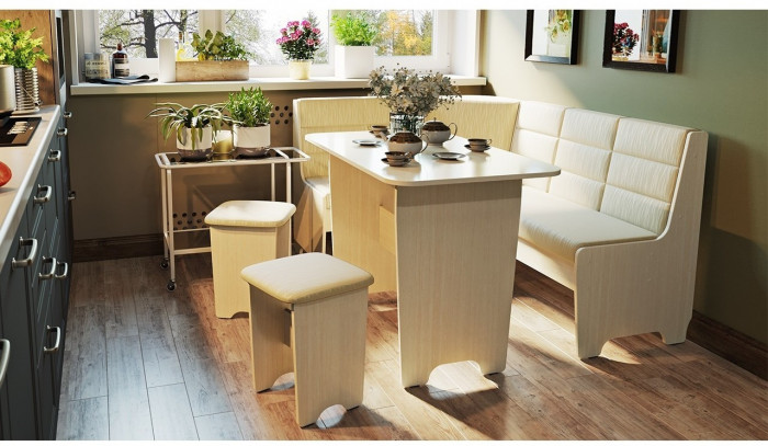 Техас Кухонный уголок Исп.2 (Дуб Сонома/Кашемир Крем)