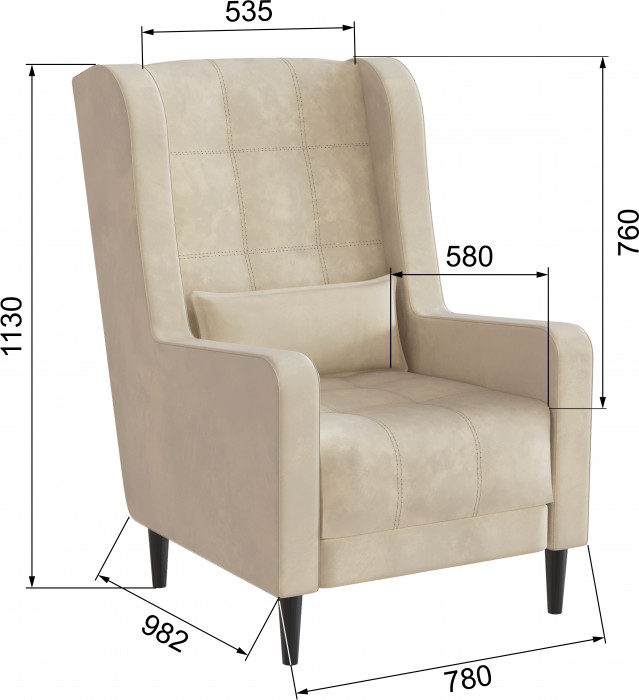 Кресло Корк бежевый