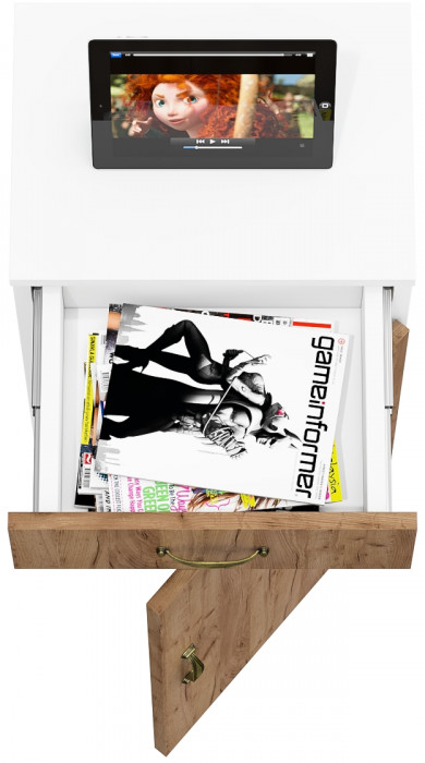 Лидер-8 Модуль Тумба МД 3.15, цвет белый шагрень/крафт золото, ШхГхВ 40х30х75 см., универсальная сборка (выдвижной ящик и дверка)