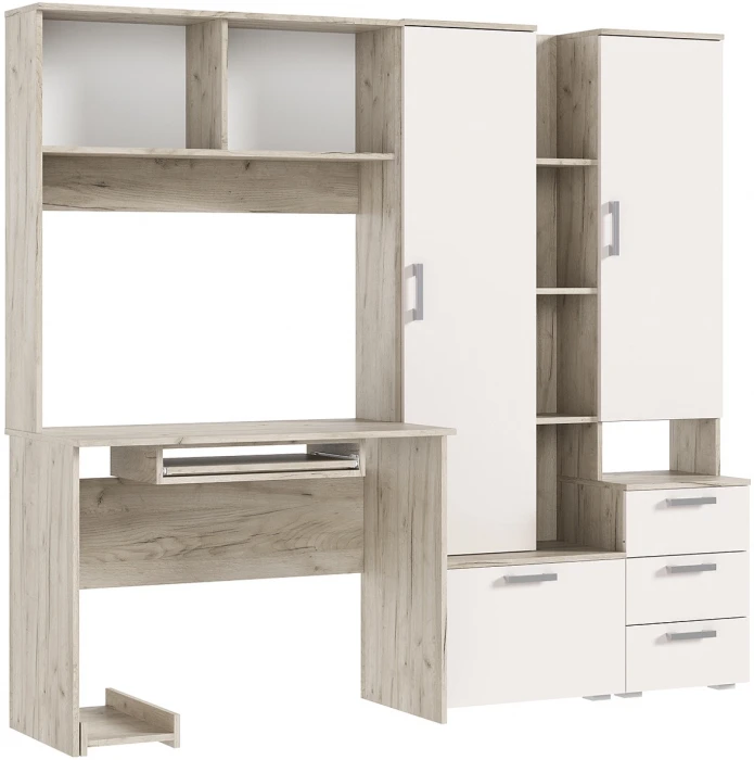 Стол компьютерный №6, Крафт серый/Кашемир