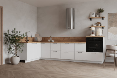 КГ Угловой 1500х3150 (без пм) , Белый софт матовый  Арника РМ в.3