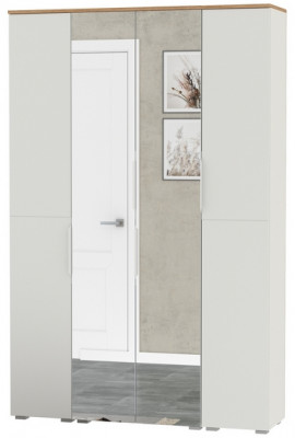 Октава Набор шкафов 01, белый шагрень/дуб крафт золотой/фасады МДФ белый шагрень