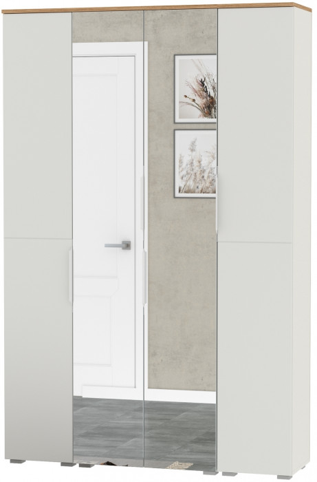 Октава Набор шкафов 01, белый шагрень/дуб крафт золотой/фасады МДФ белый шагрень