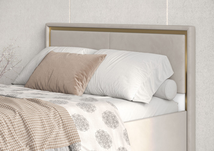 Кровать 160 с настилом из ламелей КР-431-М, Микровелюр Zeekr-3