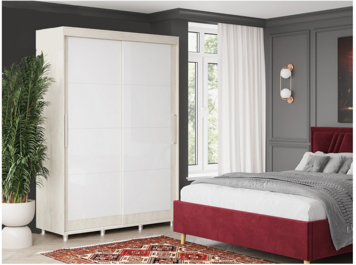 Шкаф-купе Комфорт 12 Прайм EDITION 1,5 м (Камень угольный / Черное стекло)