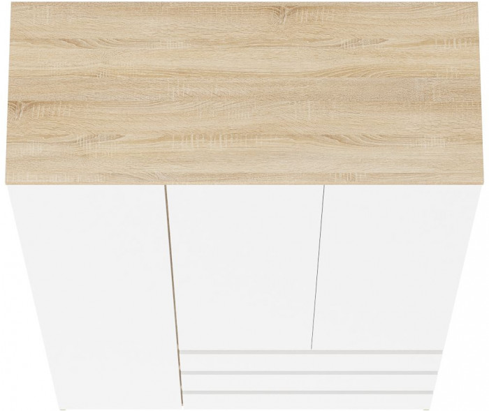 Мори Шкаф МШ1200.1, дуб сонома/белый