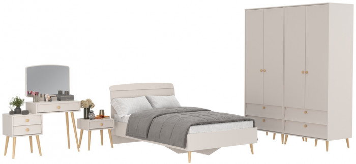 Афина Спальня 36-1200, кашемир серый