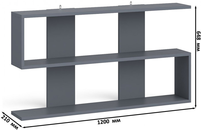 Мори компьютерный стол МС-16 левый + Комод МК1380.6 + Полка 1200, графит/белый