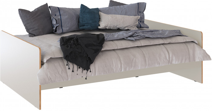 Кровать 1,2 Асцелла с настилом ЛДСП, Кашемир/Крафт золотой