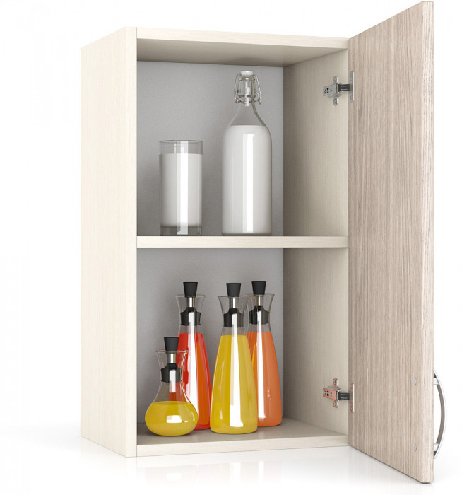 Кухня Мери ШВ400 Шкаф 40 см., цвет дуб/ясень шимо светлый, ШхГхВ 40х30х67 см., универсальная дверь
