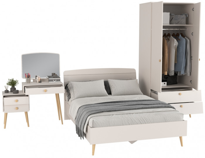 Афина Спальня 03-1400, кашемир серый