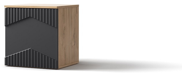 Модульная спальня "Оливия" - Дуб наварра/Шагрень черная