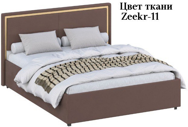 Кровать 160 с настилом из ламелей КР-431-М, Микровелюр Zeekr-11