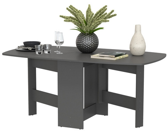 Стол-книжка раскладной 1-65М1граф, цвет графит, ШхГхВ 170х90х74 см., 30х90х74 см. сложенный