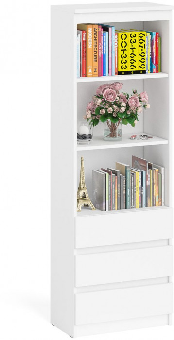 Мори Стеллаж МСТ600.3, цвет белый, ШхГхВ 60,4х35,4х179,6 см.