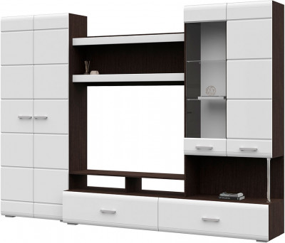 Вегас 1 венге/белый глянец