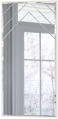 Амели Зеркало навесное 03.240, цвет шёлковый камень, ШхГхВ 50х2х100 см., может крепиться или горизонтально или вертикально