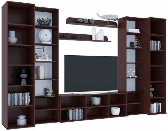 Гостиная Ким, вариант №2 (Венге / Белый глянец)