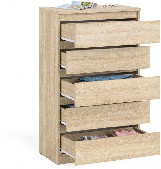 Мори Комод МК700.5, цвет дуб сонома, ШхГхВ 70,4х41х114 см.