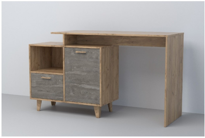 Эго Стол Ст-2 НГ (Камень Темный/Дуб Крафт Золотой)