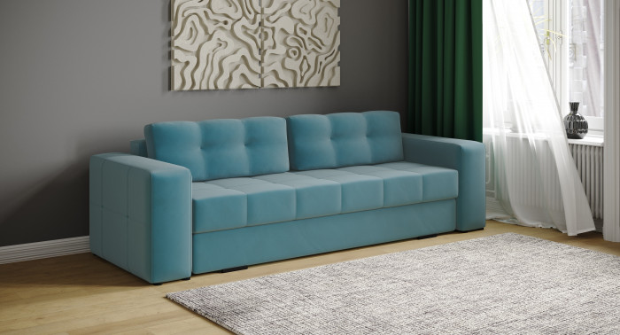 Диван раскладной Верден, бирюза