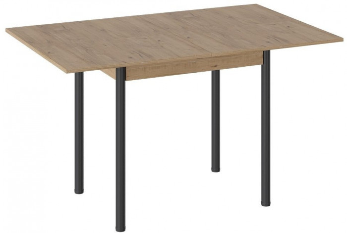 Родос Тип 2 стол с опорой d40 (Черный муар/Белый)