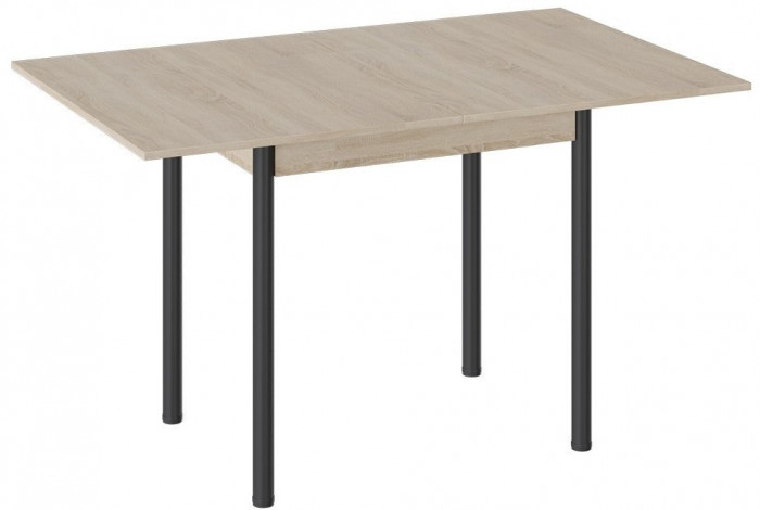 Родос Тип 2 стол с опорой d40 (Черный муар/Белый)